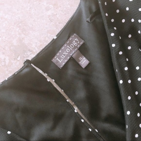 Luxology Jumpsuit Tie-Front Stripe & Polka Dot Print Plus Size 14 NWT - Picture 7 of 13